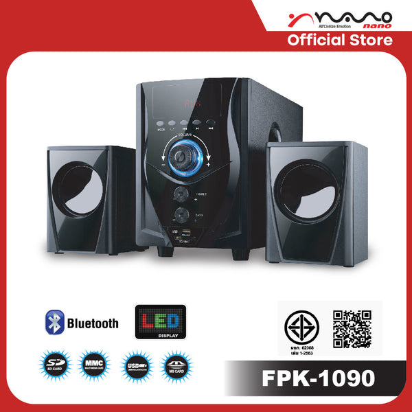NANO | ลำโพง bluetooth ลำโพงคอม จอแสดงผล LED 2.1 CH รุ่น FPK-1090 ของแท้ 100% จัดส่งไว รุ่น FPK-1090
